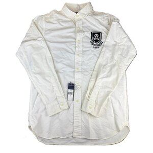 Polo Ralph Lauren Skull Crest Shirt Mens M White NWT 1967 Patch Heritage Shirt